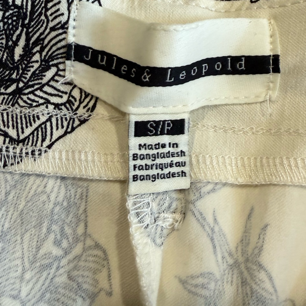 Jules & Leopold Black Floral on Cream Pants - Picture 3 of 3